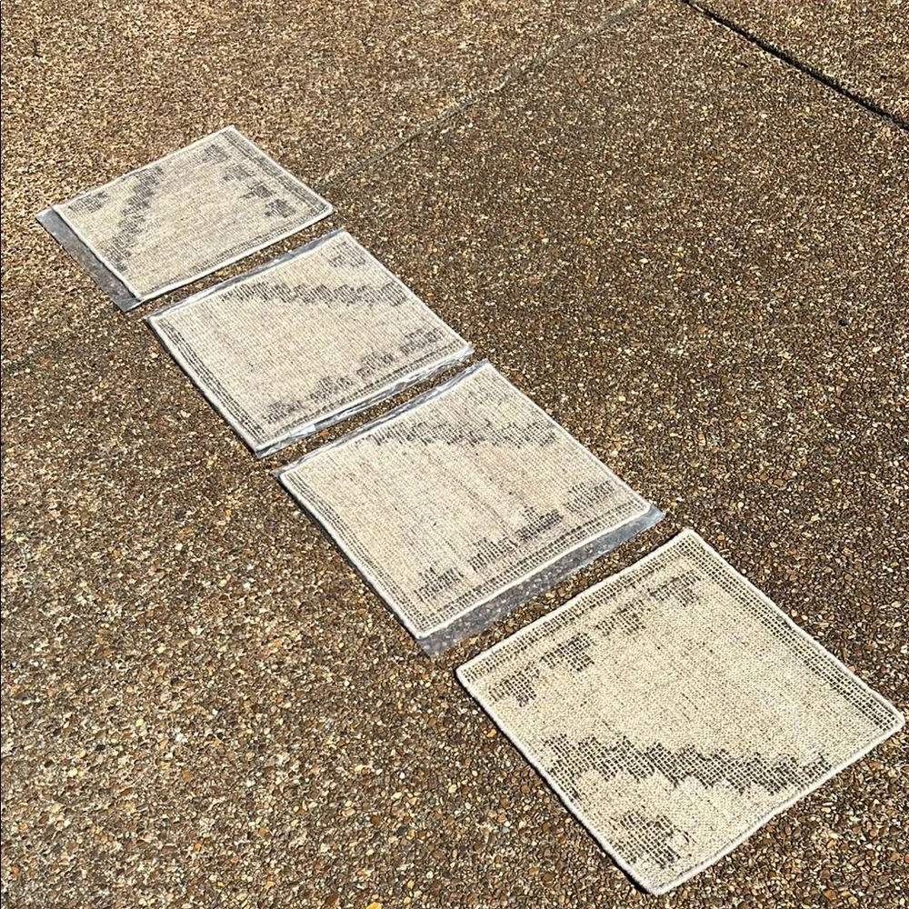 Elegant Beige, Brown & Gray Home Accent Rug Sample / Place Mat / Design Decor!